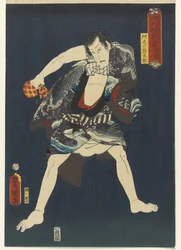 Der Schauspieler Ichikawa Kodanji IV als Subashiri no Kumagoro, aus der Serie Diebe in Designs der Zeit, 1859